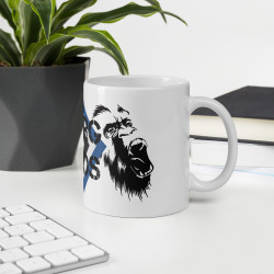 Weiße, glänzende Bonobo Tasse